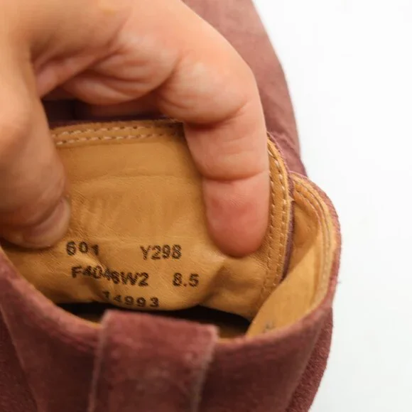 John Varvatos Freeman Lace Chukka Men EU 8.5 Burgundy Suede Crepe Sole Handmade John Varvatos Freeman Lace Chukka Men EU 8.5 Burgundy Suede  main image 4